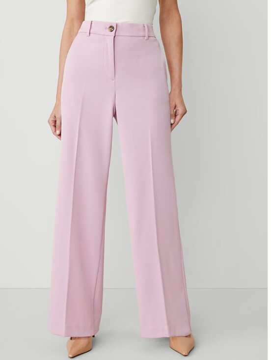 Ann Taylor Pants - Ann Taylor The Perfect Wide-Leg Pant Trousers Pink Women Size 10